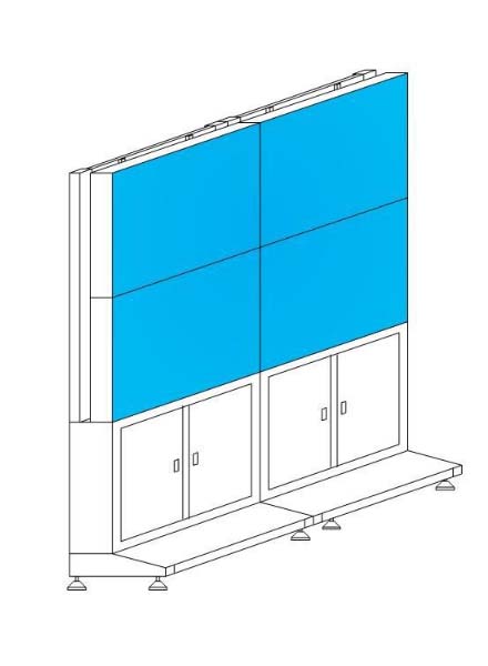 Video wall cabinet